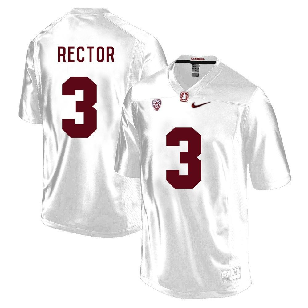 Stanford Cardinal White Michael Rector Player Football Jersey