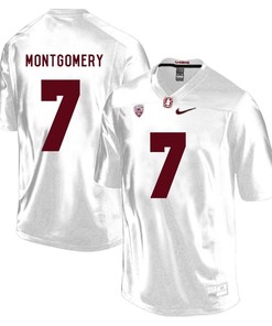 Stanford Cardinal White Ty Montgomery Player Football Jersey