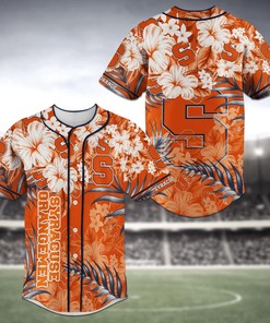 Syracuse Orange NCAA Baseball Jersey Shirt Flower
