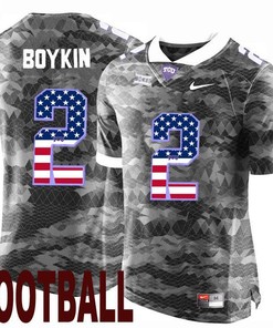 TCU Horned Frogs Gray Trevone Boykin NCAA Football Limited Jersey