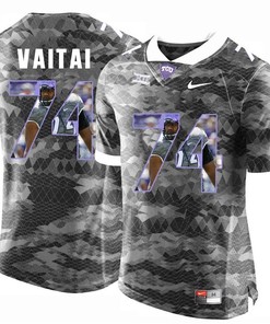 TCU Horned Frogs Grey Halapoulivaati Vaitai College Football Jersey