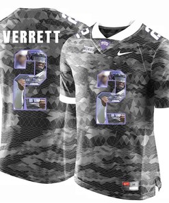 TCU Horned Frogs Grey Jason Verrett College Football Jersey
