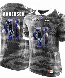 TCU Horned Frogs Grey Jonathan Anderson College Football Jersey