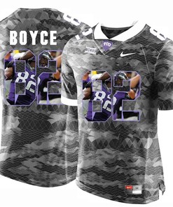 TCU Horned Frogs Grey Josh Boyce College Football Jersey