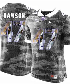 TCU Horned Frogs Grey P.J. Dawson College Football Jersey