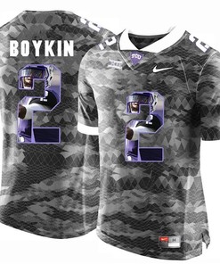 TCU Horned Frogs Grey Trevone Boykin College Football Jersey