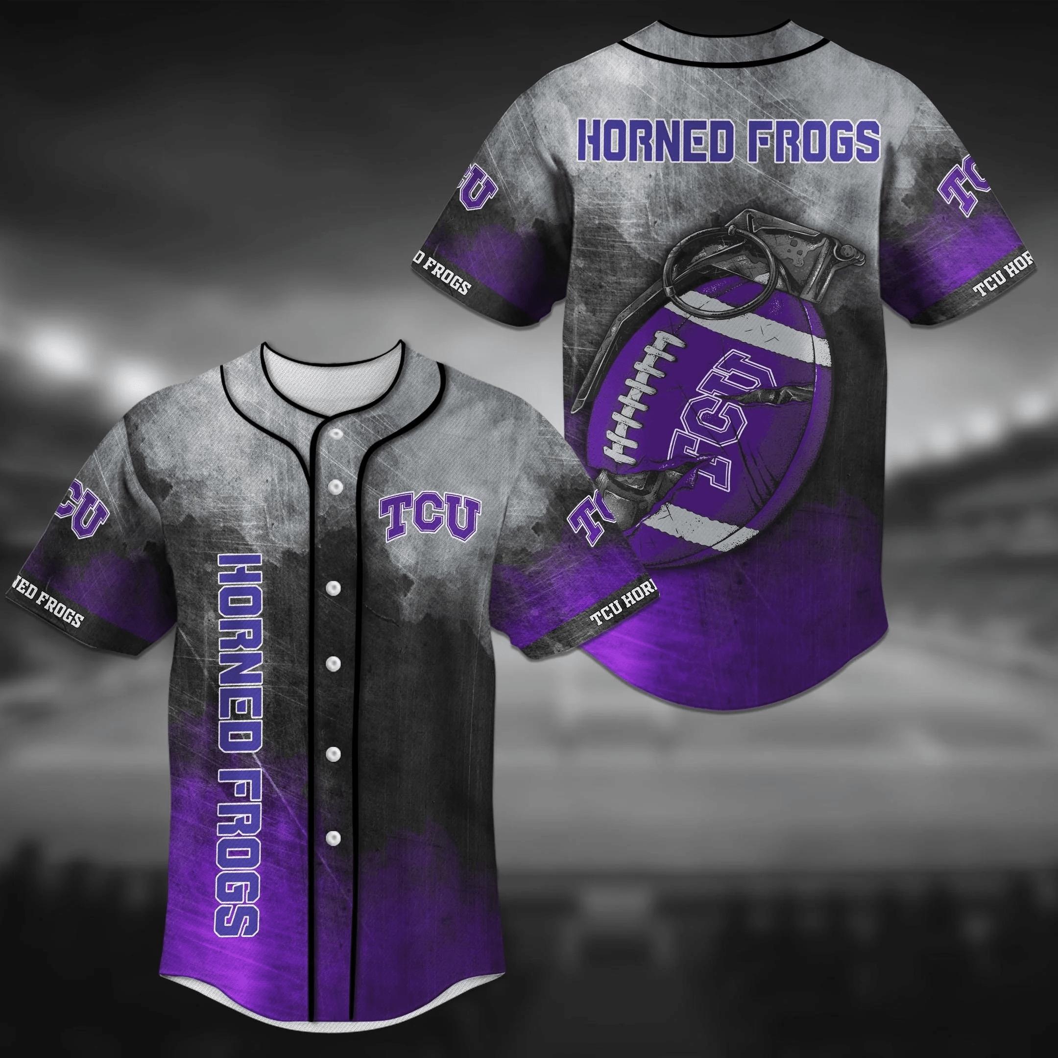 TCU Horned Frogs NCAA Baseball Jersey Shirt Grenade