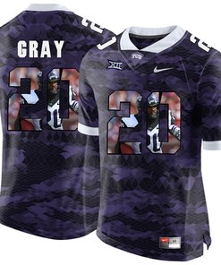 TCU Horned Frogs Purple Deante Gray College Football Jersey