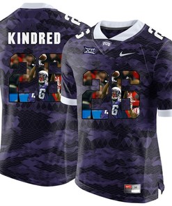 TCU Horned Frogs Purple Derrick Kindred College Football Jersey