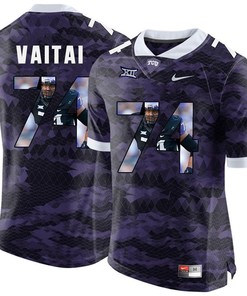 TCU Horned Frogs Purple Halapoulivaati Vaitai College Football Jersey