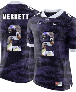 TCU Horned Frogs Purple Jason Verrett College Football Jersey