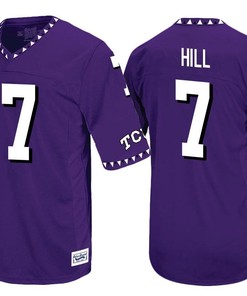 TCU Horned Frogs Purple Kenny Hill Player Football Jersey