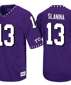 TCU Horned Frogs Purple Ty Slanina Player Football Jersey