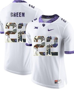 TCU Horned Frogs White Aaron Green College Football Jersey