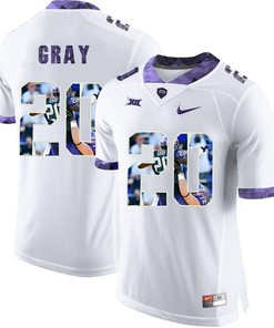 TCU Horned Frogs White Deante Gray College Football Jersey