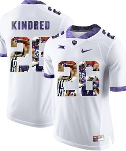 TCU Horned Frogs White Derrick Kindred College Football Jersey