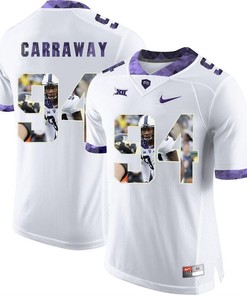 TCU Horned Frogs White Josh Carraway College Football Jersey