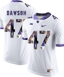 TCU Horned Frogs White P.J. Dawson College Football Jersey