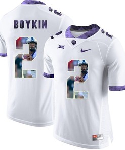 TCU Horned Frogs White Trevone Boykin College Football Jersey