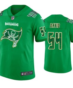 Tampa Bay Buccaneers #54 Lavonte David Jersey St. Patricks Day Kelly Green Lucky - Men