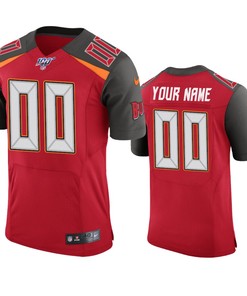 Tampa Bay Buccaneers Custom Red 100th Season Vapor Elite Jersey