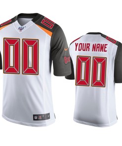 Tampa Bay Buccaneers Custom White 100th Season Vapor Limited Jersey