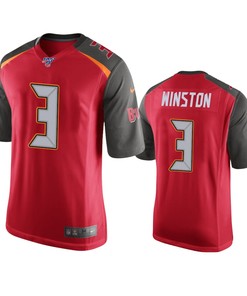 Tampa Bay Buccaneers Jameis Winston Red 100th Season Game Jersey