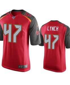 Tampa Bay Buccaneers John Lynch Red 100th Season Game Jersey