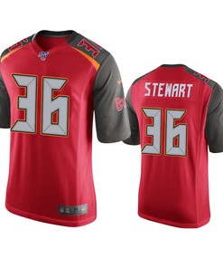 Tampa Bay Buccaneers M.j. Stewart Red 100th Season Game Jersey