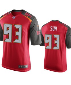 Tampa Bay Buccaneers Ndamukong Suh Red 100th Season Game Jersey