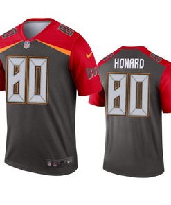 Tampa Bay Buccaneers O.j. Howard Pewter Inverted Legend Jersey