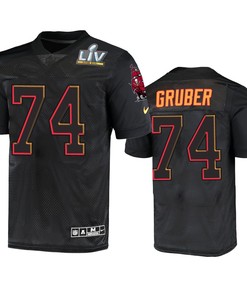 Tampa Bay Buccaneers Paul Gruber Super Bowl Lv Black Jersey