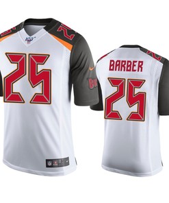 Tampa Bay Buccaneers Peyton Barber White 100th Season Vapor Limited Jersey