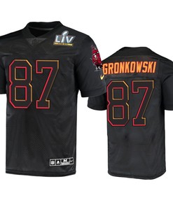 Tampa Bay Buccaneers Rob Gronkowski Super Bowl Lv Black Jersey