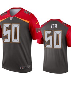 Tampa Bay Buccaneers Vita Vea Pewter Inverted Legend Jersey