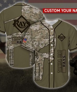 Tampa Bay Rays MLB Personalized Baseball Jersey Shirt Camo