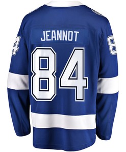 Tanner Jeannot 84 Tampa Bay Lightning Stanley Cup 2023 Playoffs Patch Home Breakaway Men Jersey - Blue
