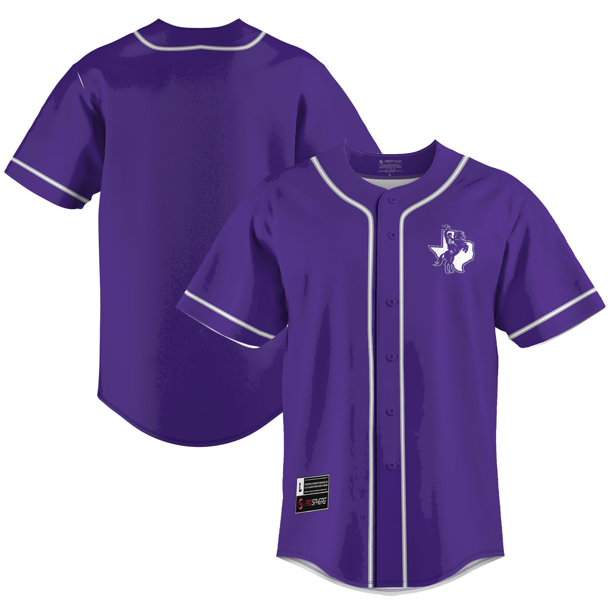 Tarleton State Texans Baseball Jersey - Purple Ncaa