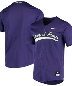 Tcu Horned Frogs Vapor Untouchable Elite Replica Full-button Baseball Jersey - Purple Ncaa