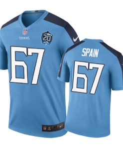 Tennessee Titans #67 Quinton Spain Nike Color Rush Light Blue Jersey