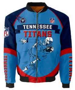 Tennessee Titans Bomber Jacket Graphic Player Running
