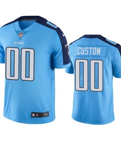 Tennessee Titans Custom Light Blue Nike Color Rush Limited Jersey