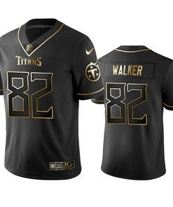 Tennessee Titans Delanie Walker Black Golden Edition 2019 Vapor Untouchable Limited Jersey - Mens