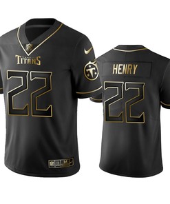 Tennessee Titans Derrick Henry Black Golden Edition 2019 Vapor Untouchable Limited Jersey - Mens
