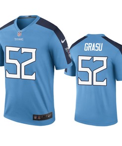 Tennessee Titans Hronis Grasu Light Blue Color Rush Legend Jersey - Mens