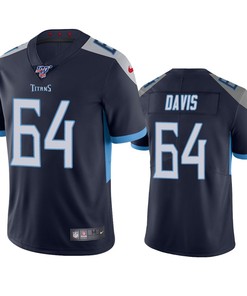 Tennessee Titans Nate Davis Navy 100th Season Vapor Limited Jersey