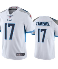 Tennessee Titans Ryan Tannehill White 100th Season Vapor Limited Jersey