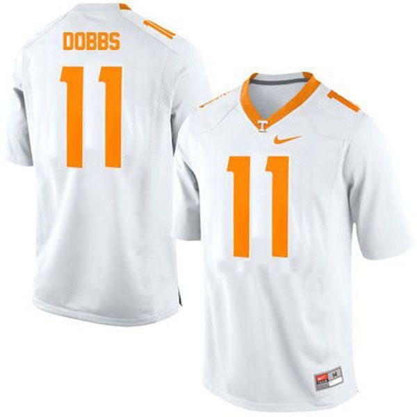 Tennessee Volunteers #11 Joshua Dobbs White Football Jersey