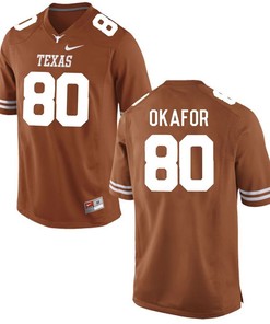 Texas Longhorns Brunt Orange Alex Okafor Football Jersey