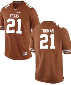 Texas Longhorns Brunt Orange Duke Thomas Football Jersey